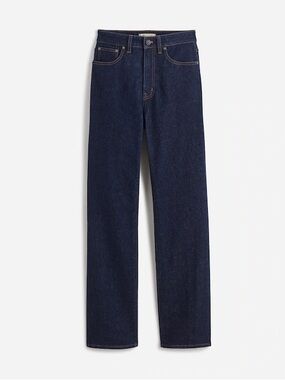 Madewell 90s Curvy Jeans Candiani Denim Straight Leg Size 25 Dark Wash